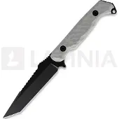 Toor Darter T Messer, Light Gray G-10, Black Gun-Kote