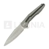 CH Knives Wartex-SL - Damascus - Titanium + CF Taschenmesser