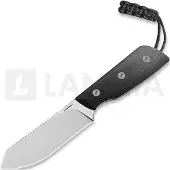Straight Line Digger - Stonewashed - Black G10 Messer