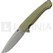 MK Knives & Tools Ingeni MT Brassleaf Taschenmesser, Brass Green & Gray Titanium