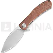 Trollsky Knives Mandu EVO 14C28N Taschenmesser, Brown Micarta, Satin