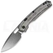 Vosteed Psyop 332 - Stonewash - Norplex UltreX Micarta Taschenmesser, schwarz