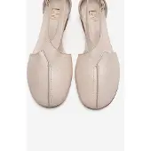 Forever & Always Fable Leder Ballerina mit Seitlichem Ausschnitt