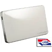LC-Power LC-25U3W-Elektra, 2.5", SATA, Serial ATA II, 5 Gbit/s, Aluminium, Weiß
