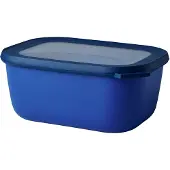 Mepal Frischhaltedose cirqula rechteckig, 1500 ml, Auslaufsichere Multischüssel mit Deckel, Farbe: vivid blue