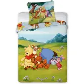 Faro Bettwäsche, Baumwollbettwäsche für ein Kinderbett, Babybettwäsche 100x135 Winnie Puuh 001