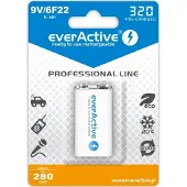 EverActive EVHRL22-320, Wiederaufladbarer Akku, 9V, Nickel-Metallhydrid (NiMH), 9 V, 1 Stück(e), 320 mAh