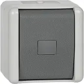 JUNG 831 W, Drucktasten-Schalter, 1P, Schwarz, Weiß, 250 V, 10 A