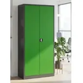 Stier Universalschrank Basic 92 x 42 cm 4 Fachböden anthrazitgrau/grün