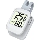 Torribaly Gitarren-Luftbefeuchter mit Thermometer, Hygrometer für Gitarren-Luftbefeuchter, Anti-Trocknungs-Panel-Risse, GitarrenzubehöR, Weiß