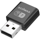 Edimax EW-7822UN7, Kabellos, USB, WLAN, Wi-Fi 7 (802.11be), 2880 Mbit/s, Schwarz
