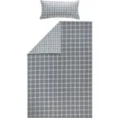 Erwin Müller Edel Flanell Wendebettwäsche in grau | Gr.: 155x200 cm (40x80 cm)