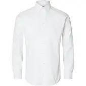 Selected Businesshemd "SLHSLIMETHAN SHIRT", Herren, Gr. M, N-Gr, weiß (hellweiß), Web, Obermaterial: 100% Baumwolle, Hemden Businesshemd