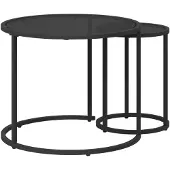vidaXL Kaffeetisch Set 2 stk. 55 x 55 x 45 cm Stahl