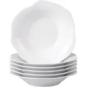 Villeroy & Boch Suppenteller "Suppenteller Pura ø 25,4 cm 6er Set weiß" Spülmaschinenfest, Mikrowellensicher
