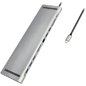 Logilink UA0373, Kabelgebunden, USB 3.2 Gen 1 (3.1 Gen 1) Type-C, 100 W, 3,5 mm, 10,100,1000 Mbit/s, Aluminium