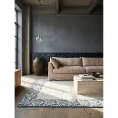 KADIMA DESIGN Wollteppich handgetuftet | Floral Design | Hoch-Tief-Bordüre | Traditionell & Weich | 160x230cm