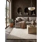 KADIMA DESIGN Wollteppich uni Creme 200 x 290 cm - ALNE