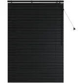vidaXL Venezianische Jalousie Schwarz 100 x 160 cm 35 mm