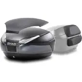 Shad SH48 Dark Grey Topcase Set + Carbon Cover + Rückenlehne