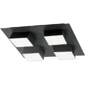 FABAS LUCE Lucas Square LED-Deckenleuchte 48W 4160lm 3000K Anthrazit - Metall- und Methacrylat-Gehäuse, dimmbar mit Phasenanschnitt, modernes Design IP20