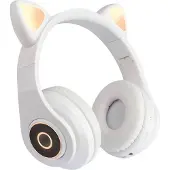 AGA Kabellose Kopfhörer mit Katzenohren LED RGB Weiß