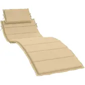 Syfax Sonnenliegen-Auflage Melange Beige 186x58x4 cm Stoff