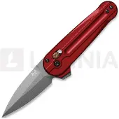Benchmade Lowden M390 Grey Cerakote Taschenmesser, Phoenix Red Aluminum