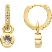Luxenter Ohrringe mit 18 Karat Gelbgold-Finish und Zirkonia – Yacoss