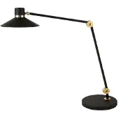 FABAS LUCE Panarea 10W LED-Tischleuchte aus schwarzem Metall, modernes Design mit einstellbarer Farbtemperatur, per Berührung dimmbar, ideal für den Innenbereich