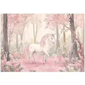 WALLARENA Fototapete Mädchen in Rosa | Gr.: 200 x 140 cm