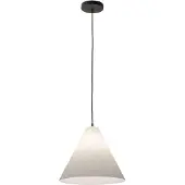FABAS LUCE Kegelförmige Pendelleuchte, Gestell aus Metall und pflanzenbasiertem Kunststoff, E27-Fassung, IP20, Farbe Weiß, 315 mm - Modernes Lampendesign