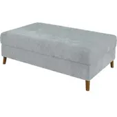 S-Style Möbel HOCKER Sigurd Hellgrau Chenille
