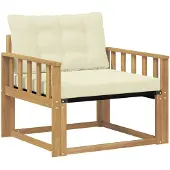 vidaXL Outdoor-Sofagarnitur Massives Akazienholz und Textilene