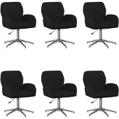 vidaXL Bürostühle 6 Stk. 54 x 58 x 90 cm Schwarz Stoff