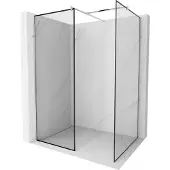 Mexen Kioto Walk-in-Duschwand 160 x 80 cm, schwarzer Muster, Chrom - 800-160-202-01-70-080