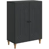 vidaXL Sideboard Schwarz 66 x 34,5 x 90 cm Holzwerkstoff
