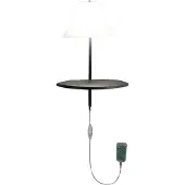 FABAS LUCE Goodnight Wandleuchte aus Metall und mundgeblasenem Glas, anthrazitfarben, 8-W-LED, 3000 K, Schutzklasse 2, Dimmfunktion per Knopfdruck