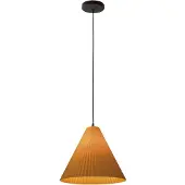 FABAS LUCE Kegelförmige Pendelleuchte, Gestell aus Metall und pflanzenbasiertem Kunststoff, E27, IP20, Senfgelb, Durchmesser 316 mm - Modernes Design