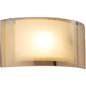 FABAS LUCE Alide 34 cm Wandleuchte mit Metallrahmen und bernsteinfarbenem Glas, E27 40W IP20 Fassung - Elegantes und modernes Design für die Inneneinrichtung