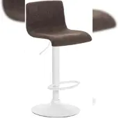 Proregal CHEFGASTRO Barhocker MAUI Stoff Weiß HxBxT 84x39x36cm Stoff Braun Barstuhl