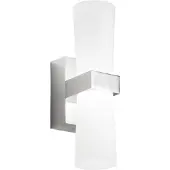 FABAS LUCE Iglesias LED-Wandleuchte, 8W, 720lm, 3000K Warmweiß, Chrom, IP44 Schutzart, Modernes Design aus Metall und Methacrylat, Schutzklasse II, 230V Netz
