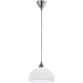FABAS LUCE Schöne Pendelleuchte aus Metall und Schliffglas, Farbe: Weiß, E27-Fassung, 60 W, Durchmesser 26 cm, Schutzart IP20 Klasse 1, Artikelnummer 2908-44-102