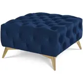 S-Style Möbel Hocker Wilhelm , blau , Maße (cm): B: 80 H: 45