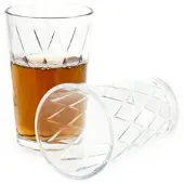 Almina 6er Set Teegläser Trinkglas Saftglas Wassergläser-Set aus Glas transparent