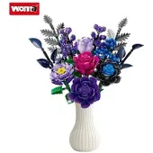 ReoBrix WOMA Lila Rosen Blumenstrauß Bausteine W11542 | Gr.: onesize