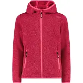 CMP - Girl's Jacket Fix Hood Jacquard Knitted 3H19825 - Fleecejacke Gr 176 rosa
