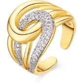 Luxenter Ring mit Zirkonia in 18 Karat Gelbgold – Nava
