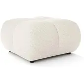 Masseno POLSTERHOCKER CORSO Modern Sitzhocker, Fußhocker Creme