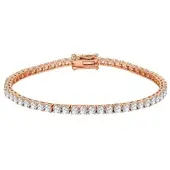 Lulu & Jane Armband aus Messing mit Zirkonia in roségold | Gr.: 20-cm